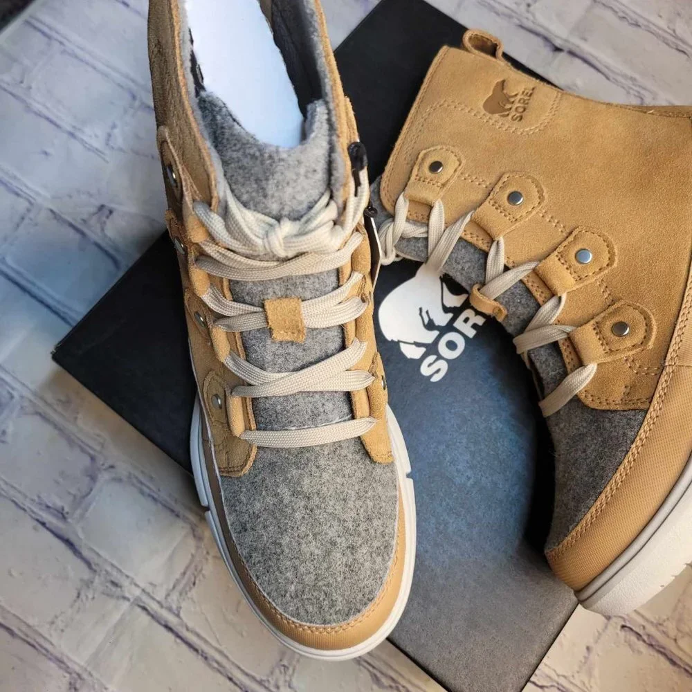 Sorel Explorer Next Joan WP Tawny Buff, Moonstone‎ Women's 6.5